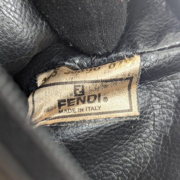 FENDI Pequin Stripe Zipper Pouch Clutch - Picture 4 of 10